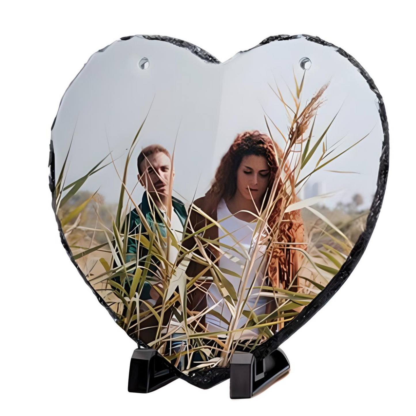 Piedra pizarra corazón colgante