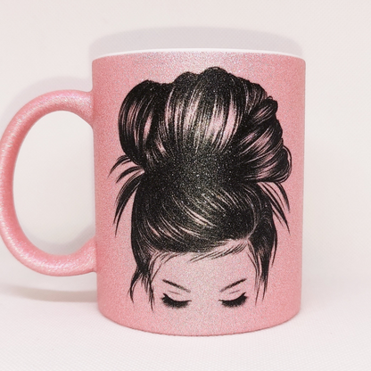 TAZA GLITTER ROSA