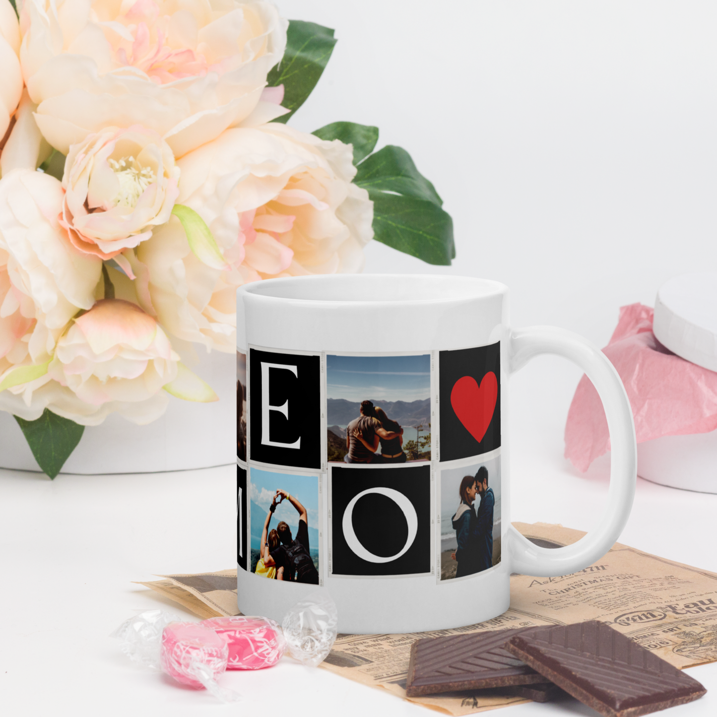 Taza personalizada con foto collage