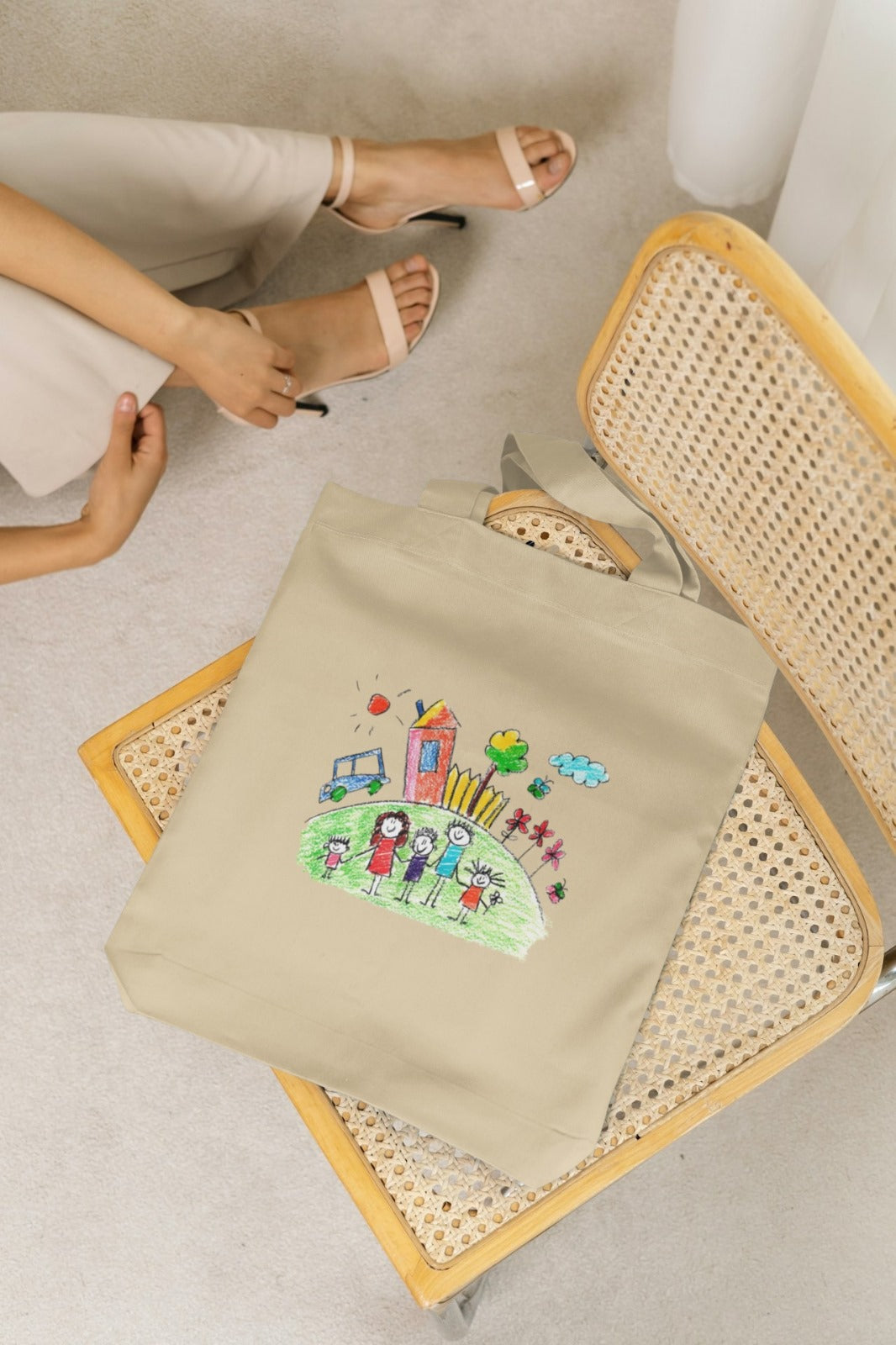 Tote bag con el dibujo de tus hijos